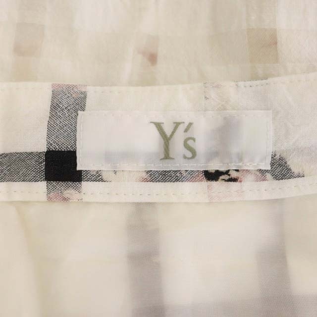 ワイズ Y's ヨウジヤマモト 21SS C/Cu SMOKE BLEACH CHECK SKIRT