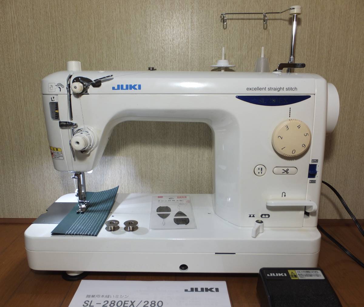 JUKI職業用本縫いミシン 人気機種 SL-280EX 完動中古品です LED手元 