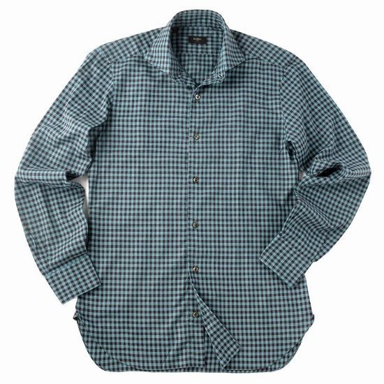 ◆【BARBA(バルバ)/コットンフランネルチェック柄ワイドカラーシャツ(CULTO)】[brb2260721]