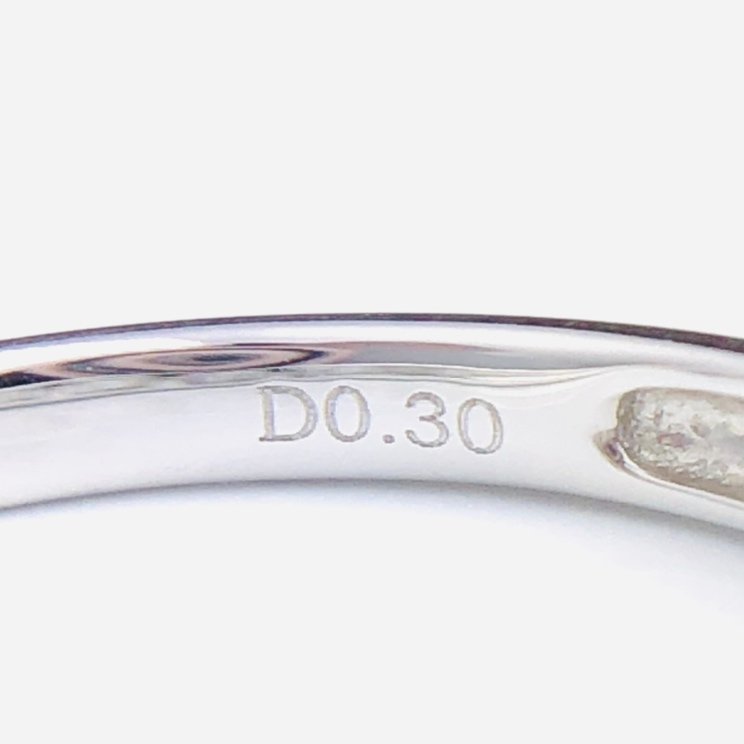 K18WG ダイヤモンド リング 1.42ct 植物