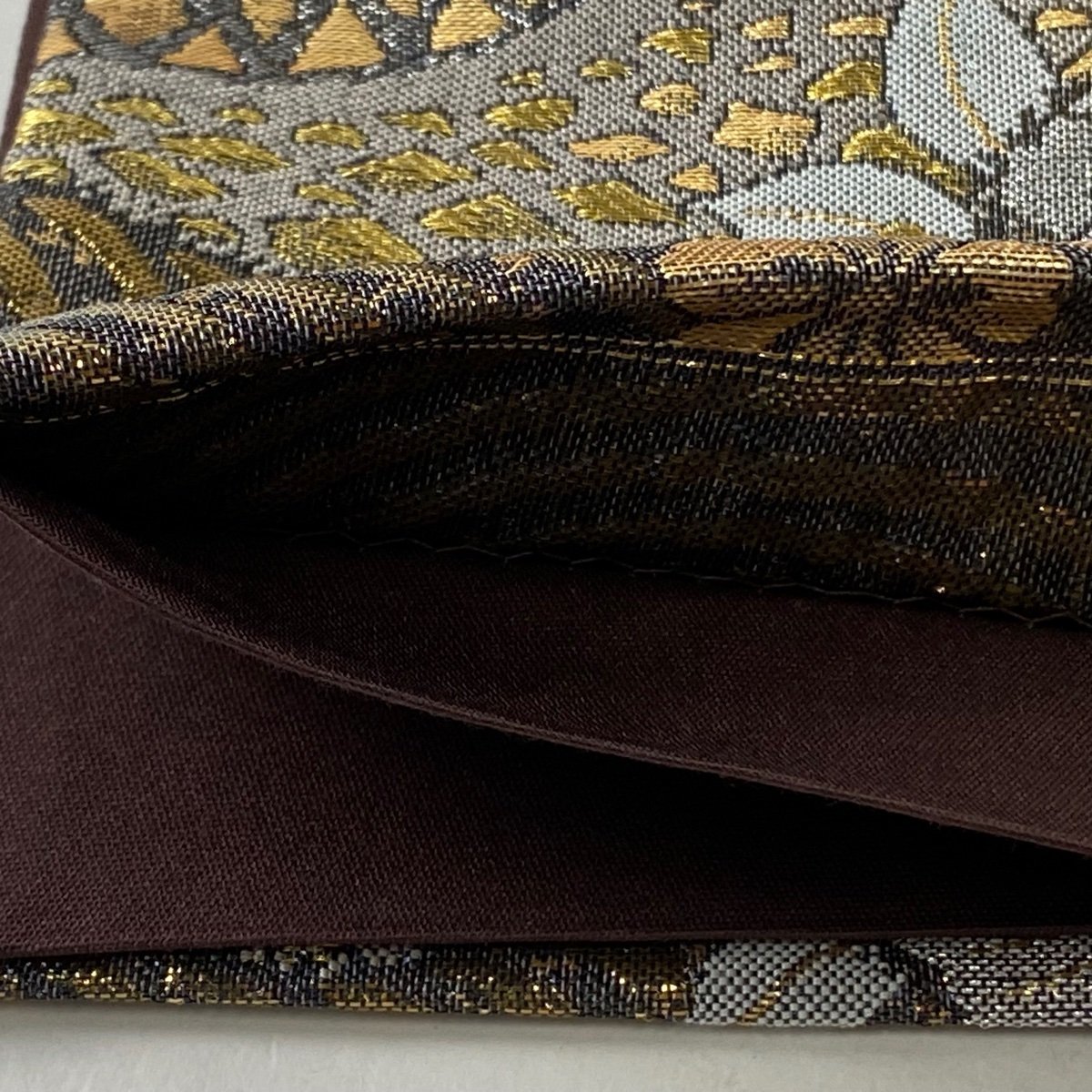 袋帯 美品 秀品 花唐草 刺繍 箔 青 六通 正絹 【中古】 袋帯 美品 秀品