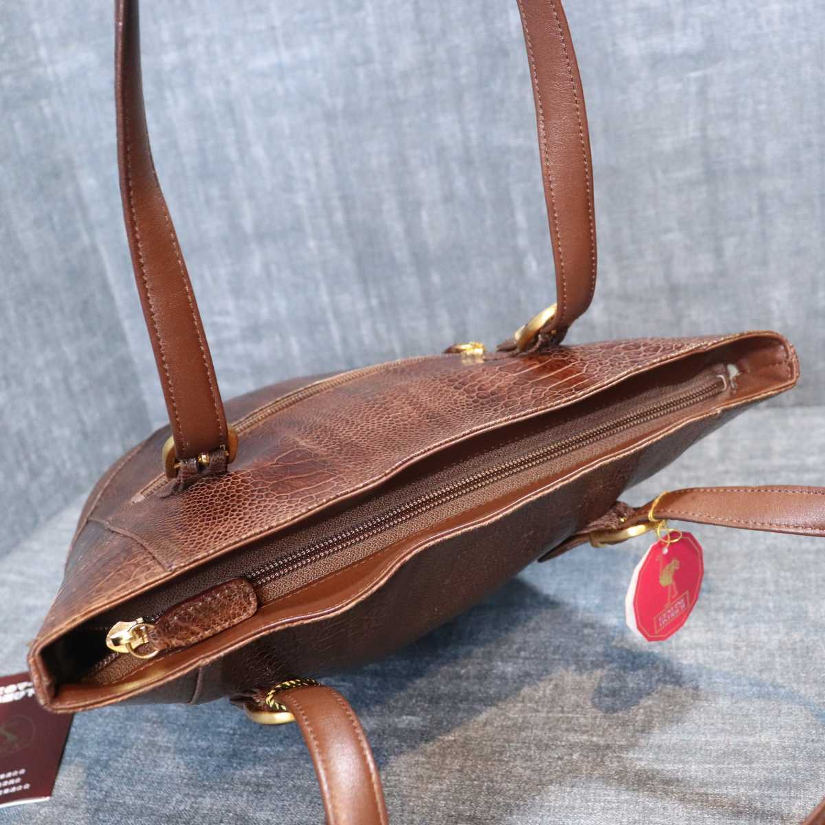 ☆1円スタート☆ 稀少 オーストリッチ ダチョウ genuine ostrich