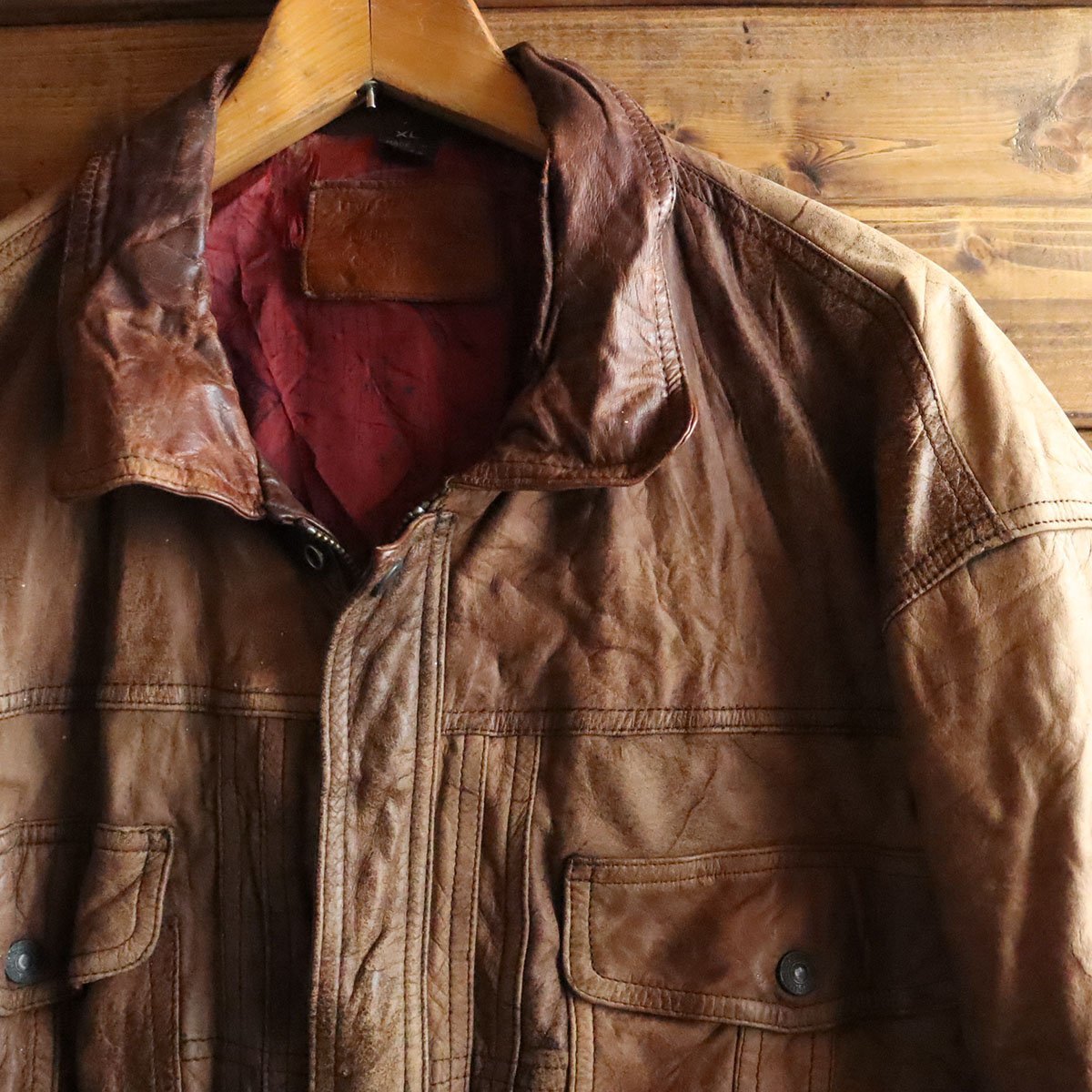 A2/T8-15-2 LEVIS リーバイス レザージャケット 本革 本ライダース 皮 