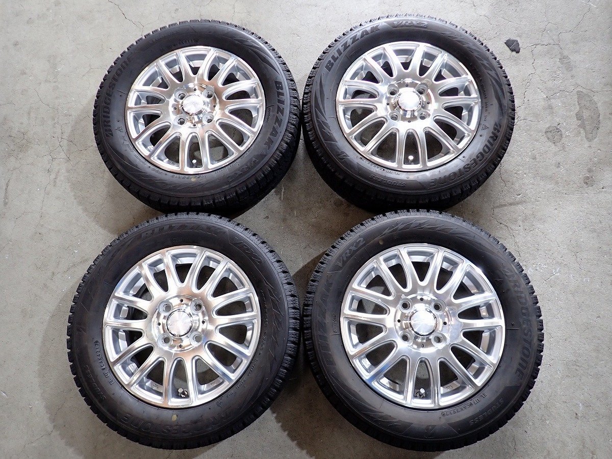 QR1580★ 【送料無料155/65R13】ライフ EKワゴン ワゴンR MAX エッセ ラパン 等 中古スタッドレスセット★13×4J 100/4H ET45★1スタ