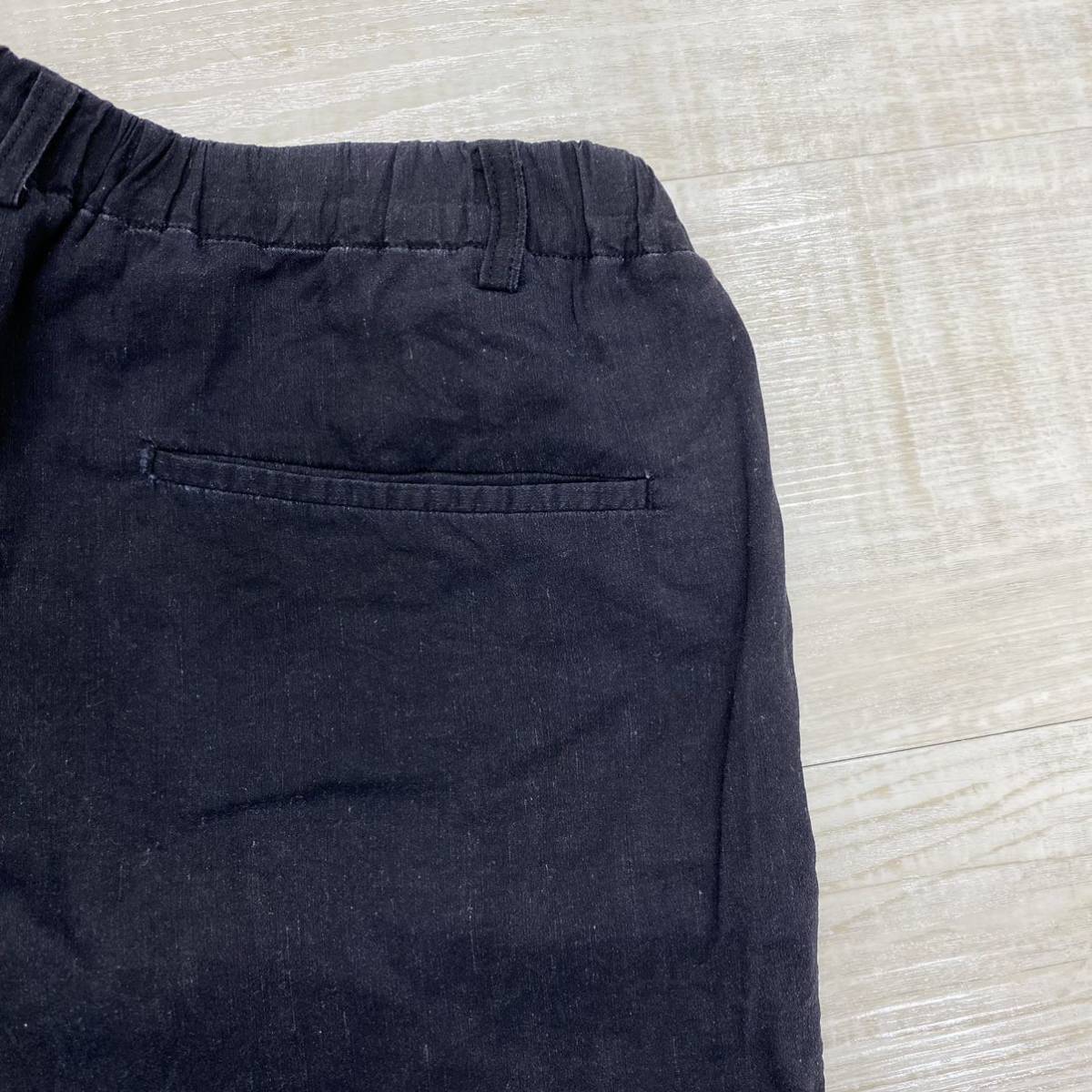 A16640 美品 山内 リネンレーヨンスラックス 濃紺 2 ストレッチ A16640 美品 山内 リネンレーヨンスラックス 濃紺 2 ストレッチ