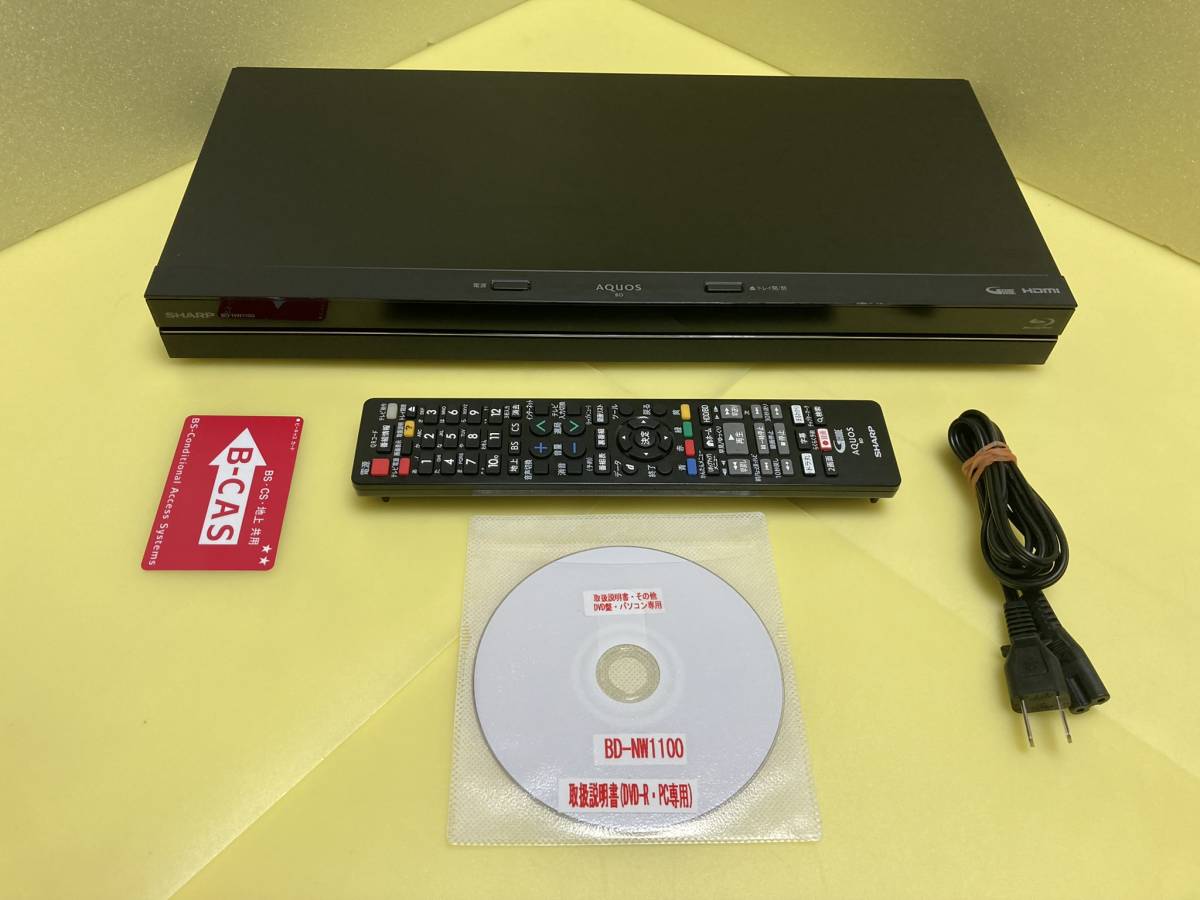 SHARP シャープ BDレコーダー BD-NW1100 2番組同時録画 HDDは既存純正