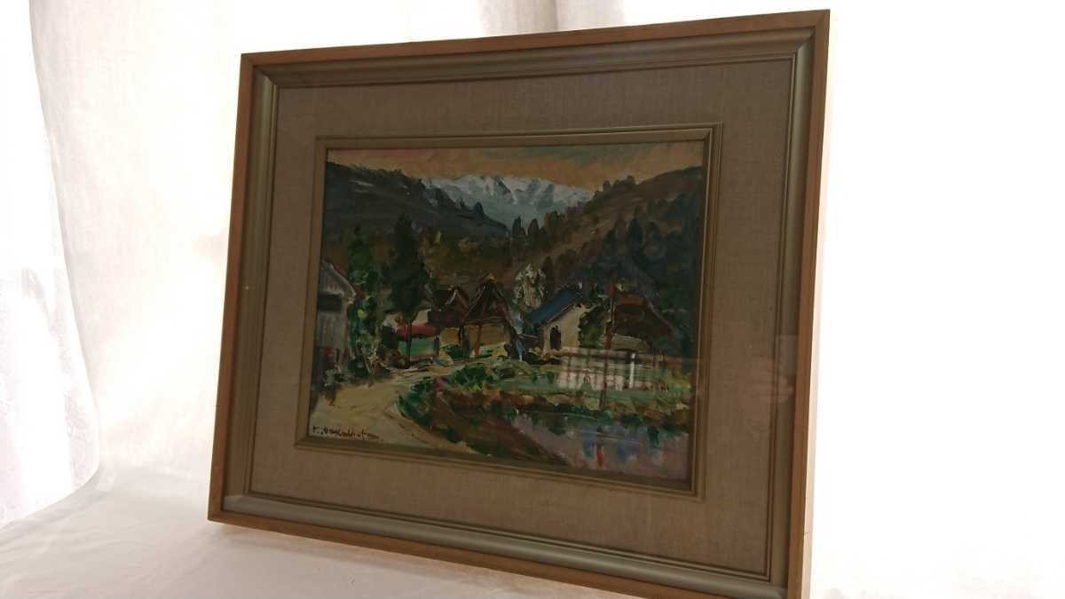 真作 中村勝美 油彩「信濃路」画寸 41cm×32cm F6 青森県出身 日展会友