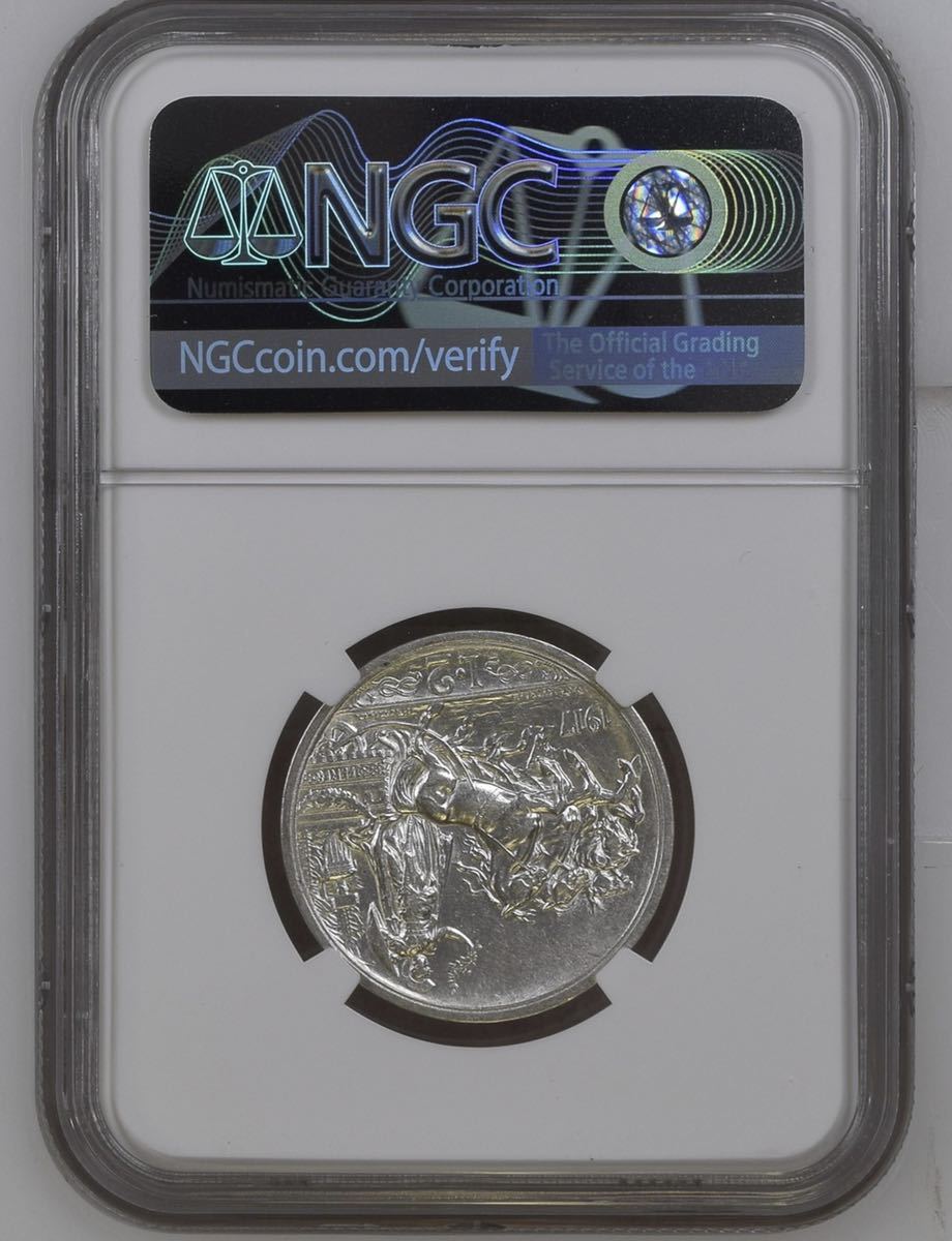 イタリア銀貨 1917 2リレ NGC AU 53 ビットーリオエマヌエレ3世