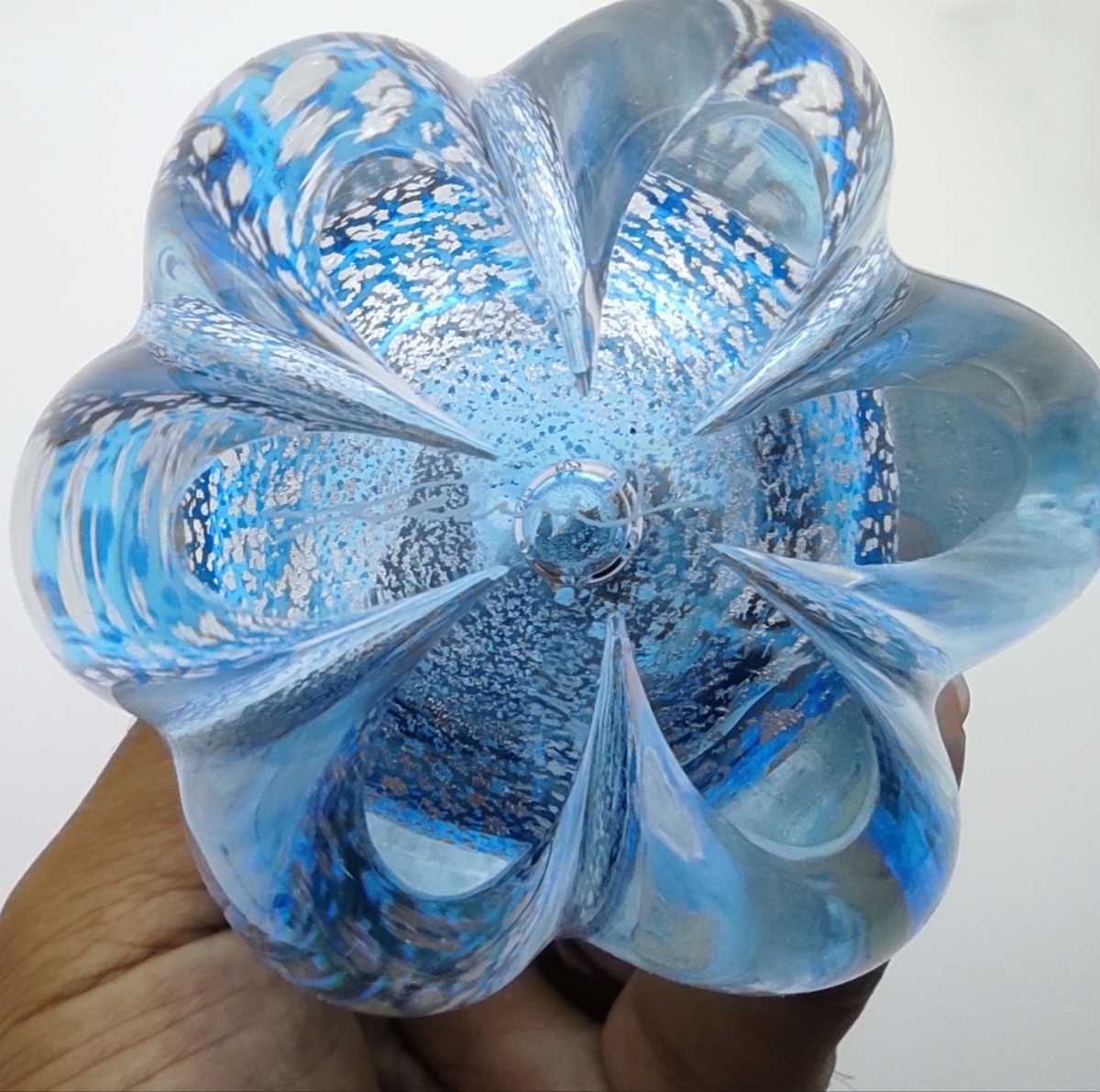 超希少品 サイン有り 現代の名工 黒木国昭 銀彩泡入花器 一輪挿し