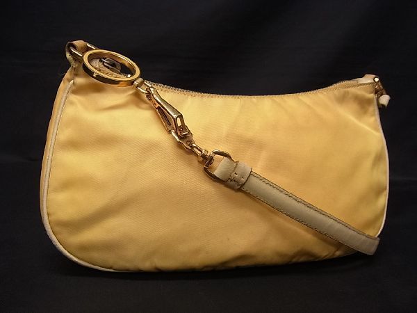 1円 PRADA プラダ テスートナイロン×レザー ワンショルダーバッグ