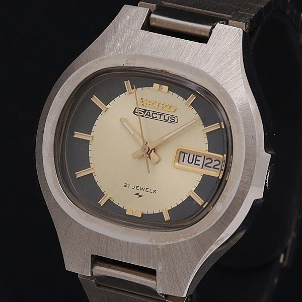 1円 セイコー 5/ファイブ アクタス 7019-5010 デイデイト ゴールド文字