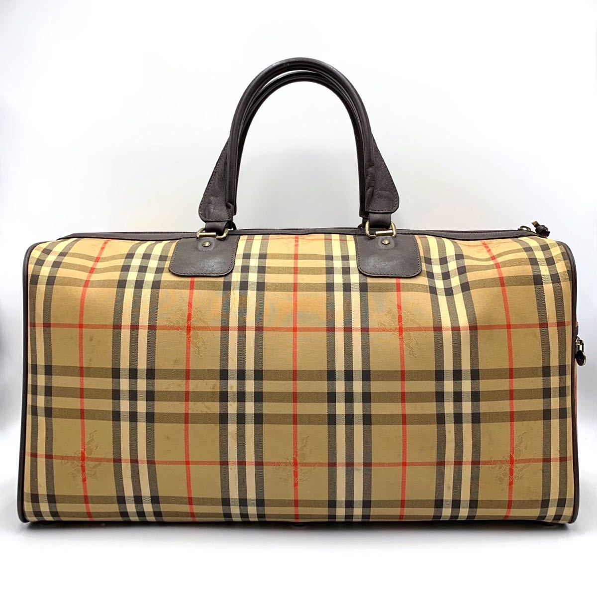 新作登場，高品質 1円 BURBERRY バーバリー ノバチェック ボストンバッグ ハンドバッグ 旅行 かばん 鞄 ホースロゴ 大容量 レザー キャンバス(ボストンバッグ)｜売買されたオークション情報、yahooの商品情報をア かばん、バッグ