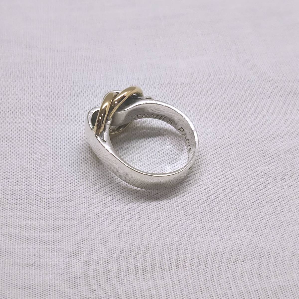 11152】HERMES エルメス 925 シルバー リング ドゥザノー 12号 7.41g 