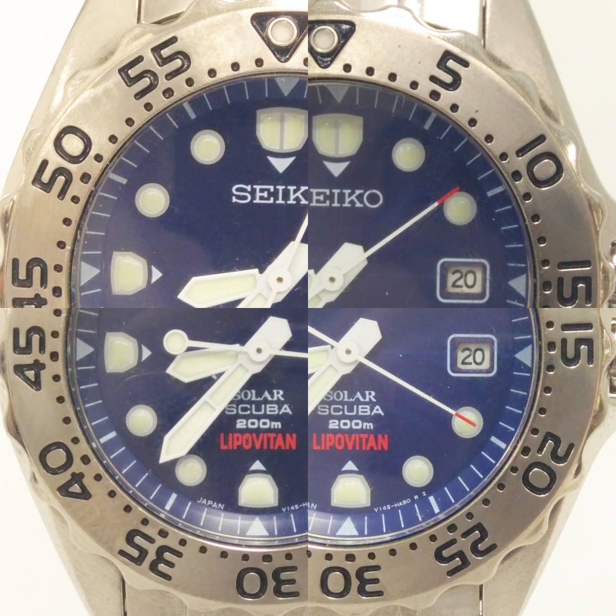 SEIKO V145-0AH0 セイコー SCUBA ソーラー Titanium SOLAR - Yahoo 