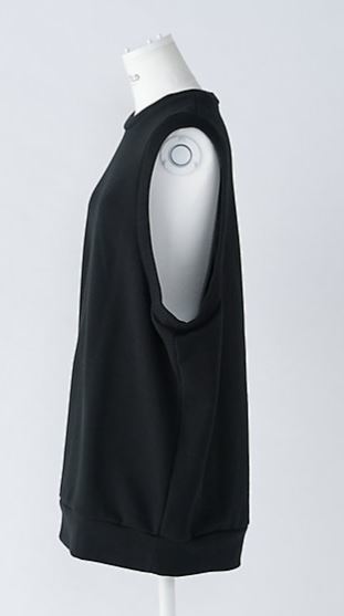 ♪ENFOLD エンフォルド♪黒 ドライスエット アシンメトリー ベスト♪38