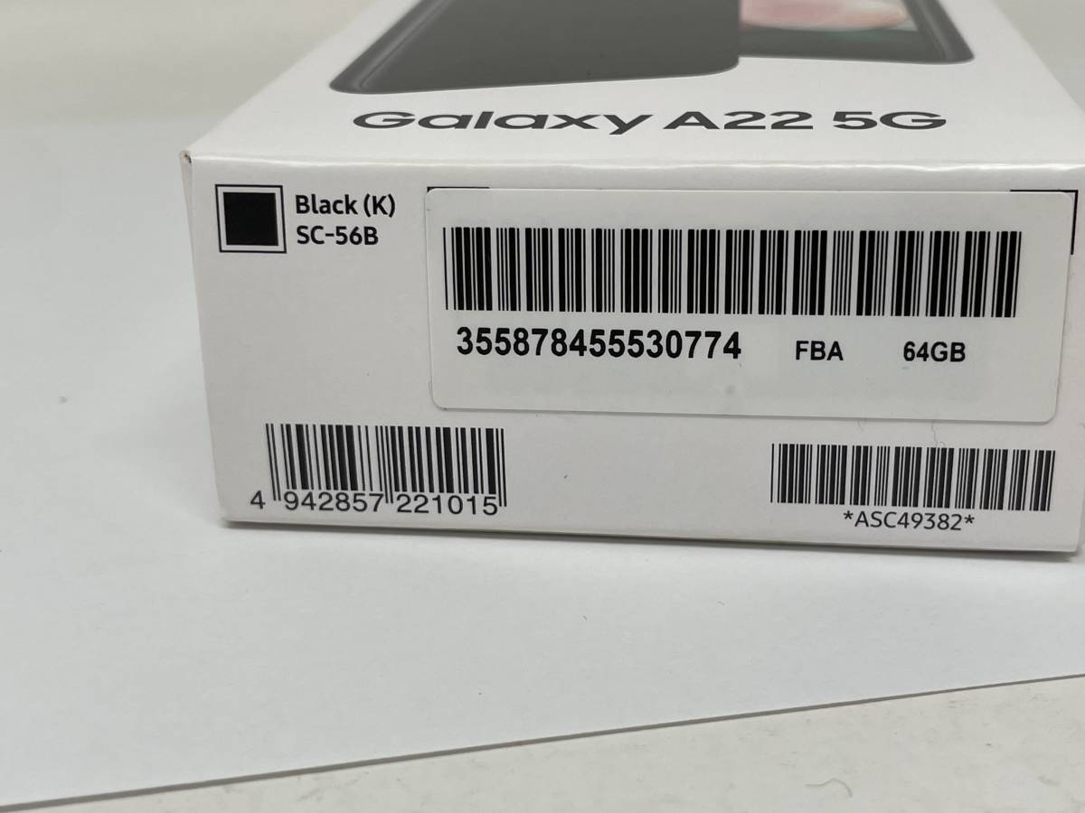 新品 Galaxy A22 5G SC-56B docomo ブラック 利用制限○ A22 5G Galaxy