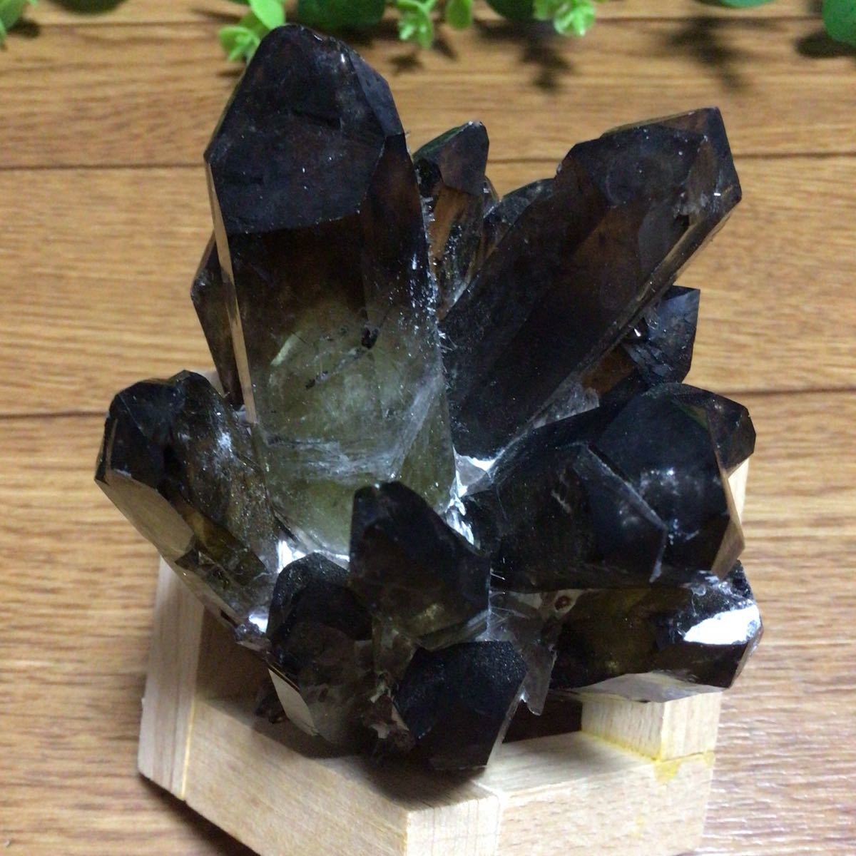 高品質 魔除け最強黒水晶 クラスター クラスター モリオン 天然石
