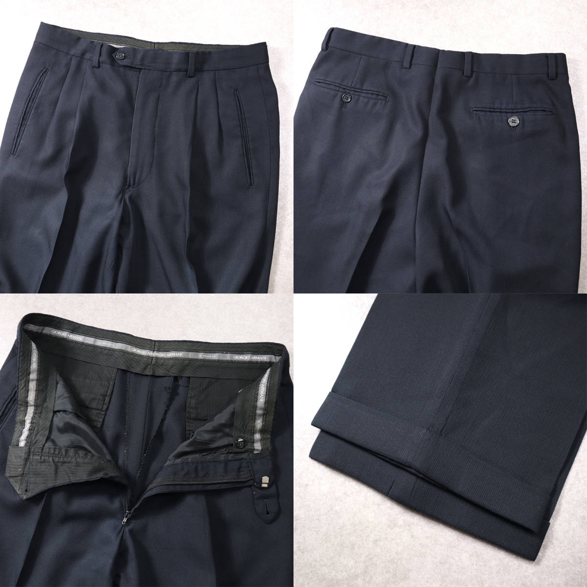 1円〜 PF13 ジョルジオアルマーニ Giorgio Armani 高級 スーツ ウール ブラック アルマーニ ジョルジオ ARMANI アルマーニTHAT'S PRIVÉ）2024春 新たなタレントを