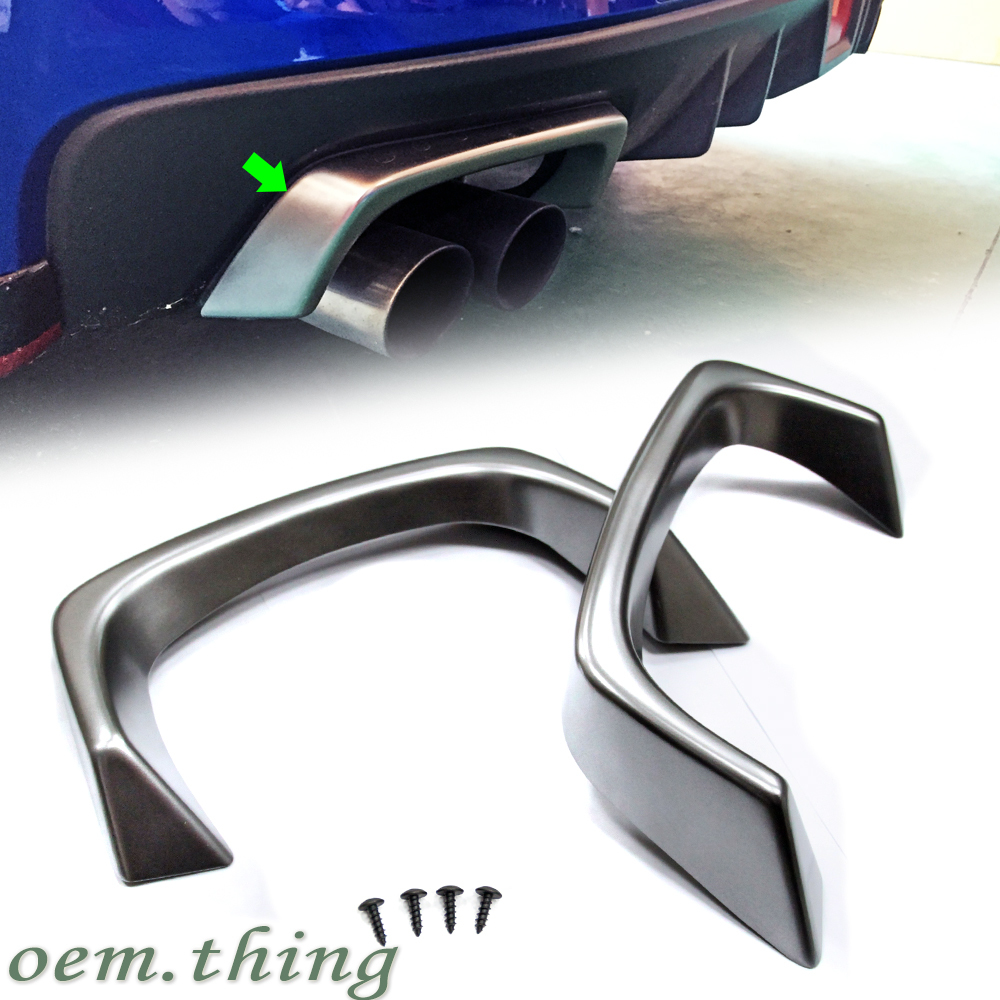 15-19 WRX STI VAG VAB スバル マフラーカッター 塗装品 リア バンパーガード エキゾーストフィニッシャー 純正色付 ABS