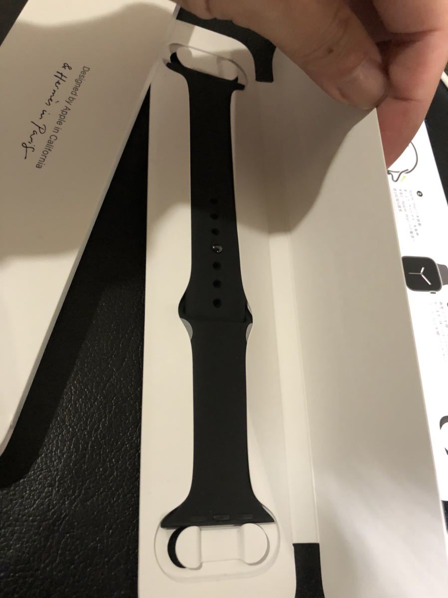 apple watch HERMES アップルウォッチ　エルメス　スポーツラバーバンド　ブラック　45mm FK