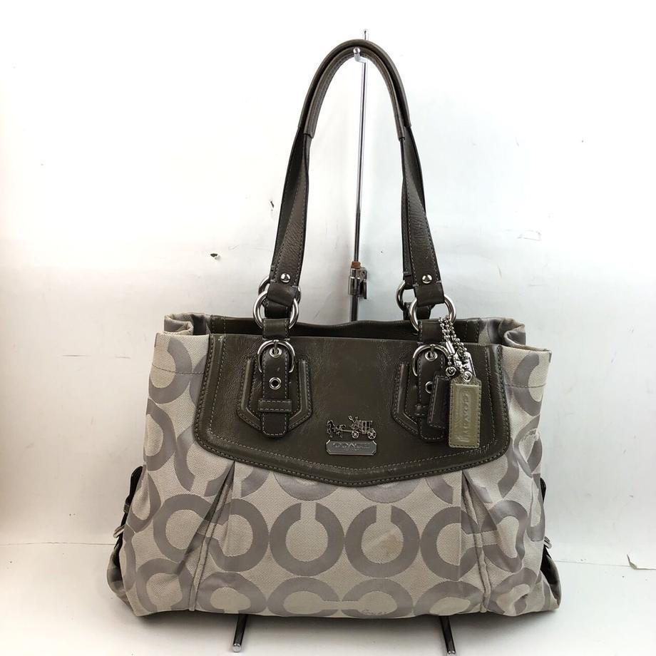 COACH コーチ シグネチャー トートバッグ グレー レディース ブランド 