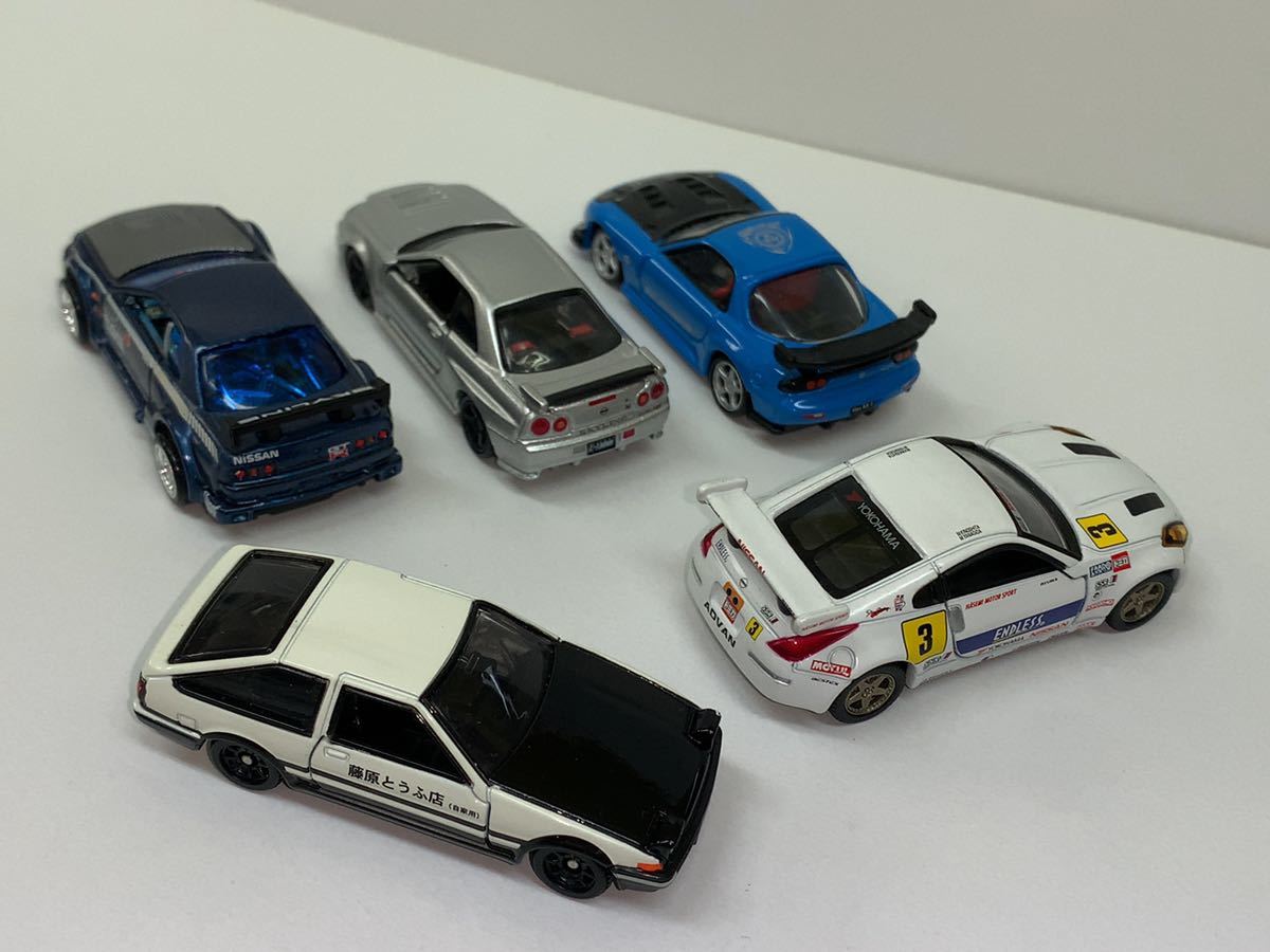 トミカ ホットウィール 32 34 GTR RX-7 Z イニシャルD AE86 5台セット