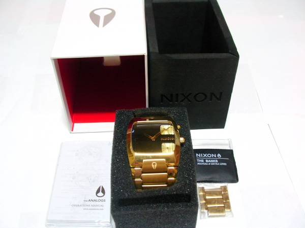 即決新品【NIXON BANKS GOLD/BLACK】バンクス/ニクソン/ゴールド_3