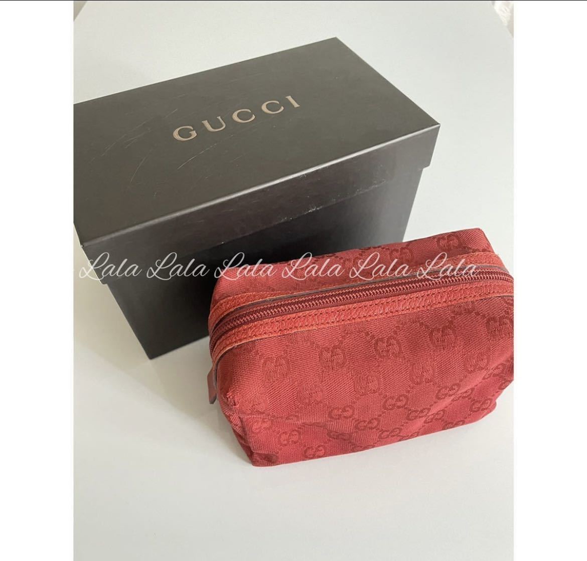 GUCCI グッチ 正規品 GGキャンバス ポーチ 化粧ポーチ メイク入れ