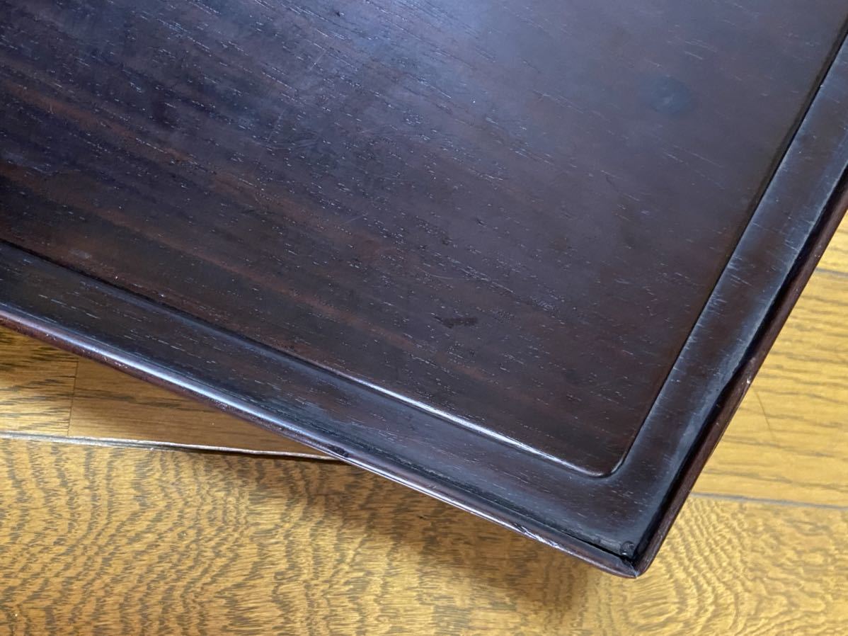 時代物 唐木長方盆・紫檀木・唐木煎茶盆 唐木香盆・唐木文房盤・唐木方