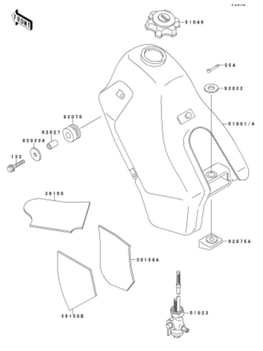 KAWASAKI KDX200SR DX200E/G ジョイント フューエルコック OH