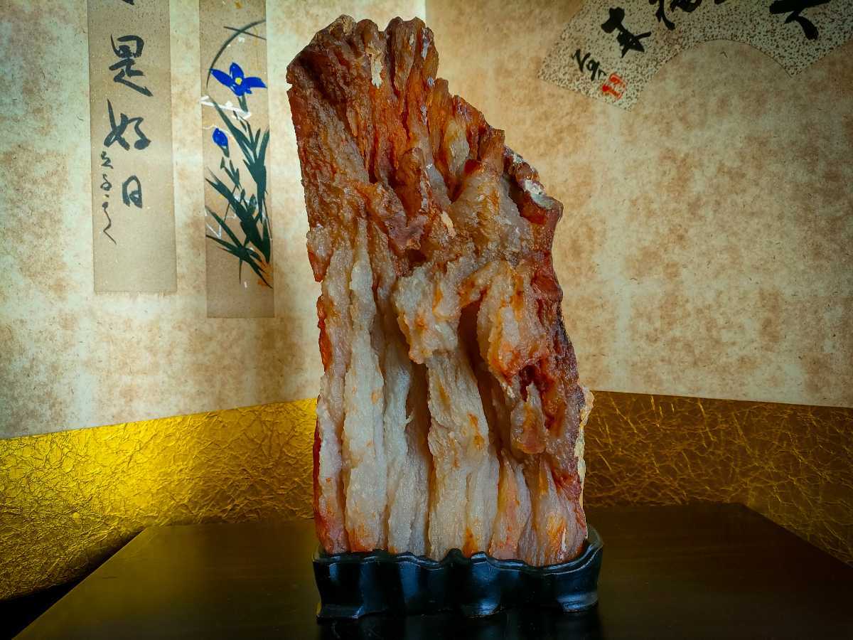 崑崙暮嶺】〜枝幸瑪瑙の特撰逸品〜北海道 赤めのう カーネリアン