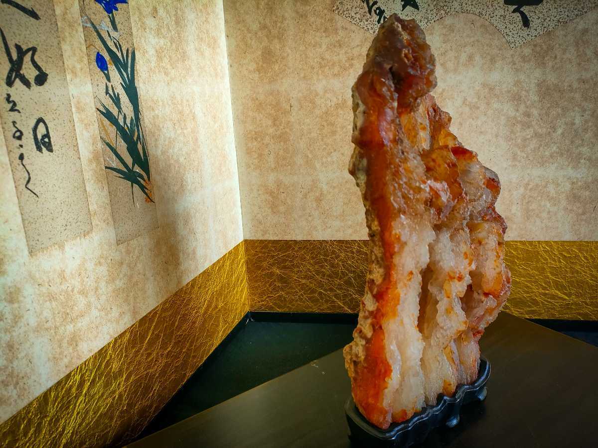 崑崙暮嶺】〜枝幸瑪瑙の特撰逸品〜北海道 赤めのう カーネリアン