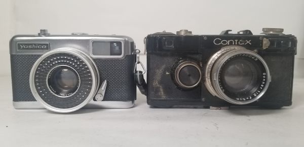 カメラ、光学機器 YASHICA フィルムカメラ YASHICA等 4台 など 【未点検・未清掃】コンパクトフィルムカメラ yashica / FUJICA / Contax