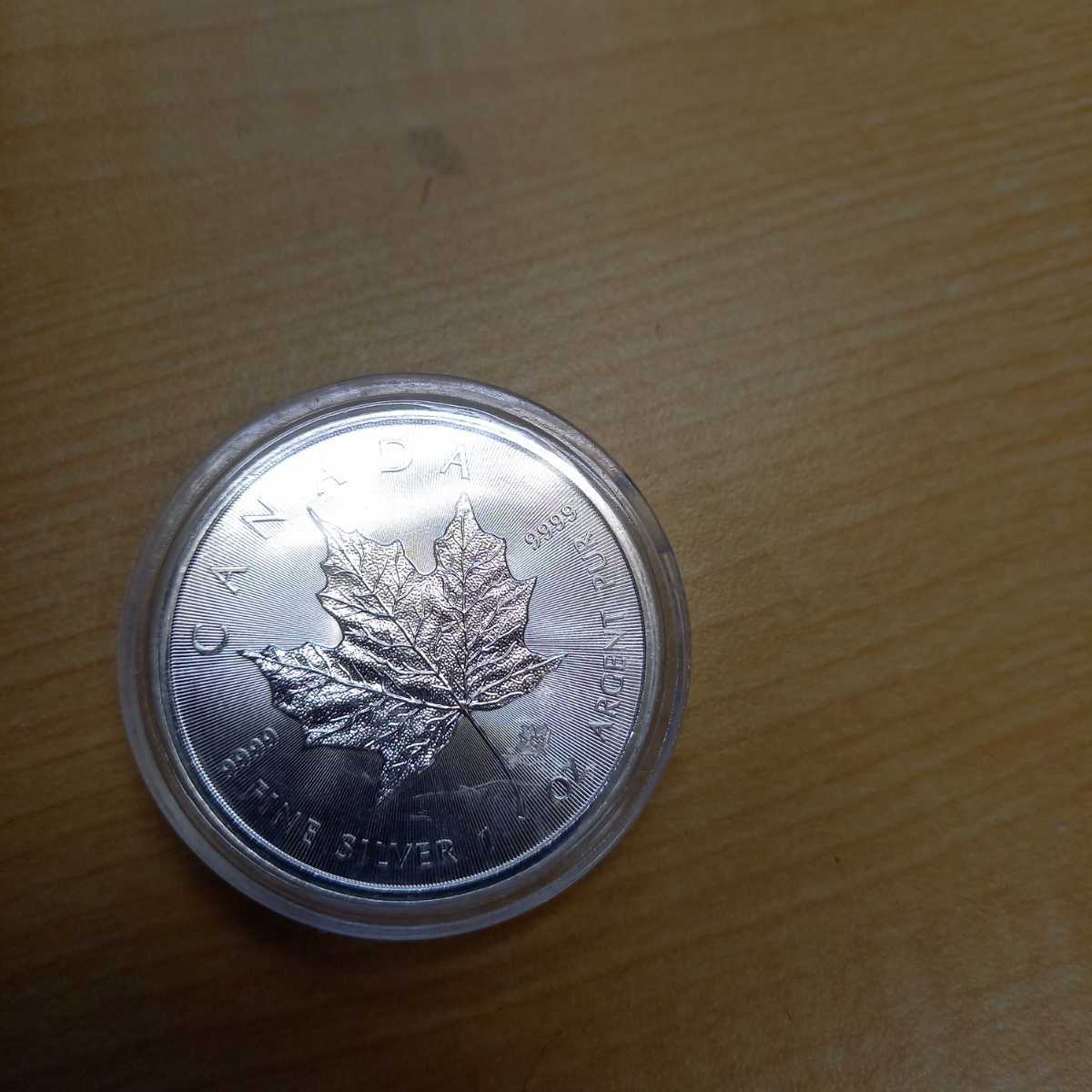 5ドル カナダ メイプルリーフ銀貨 メイプルリーフ 1オンス 2021年 野崎 