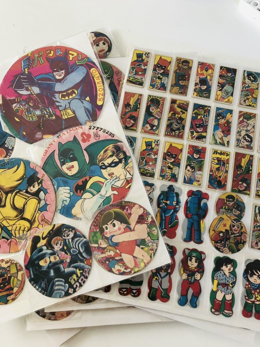 当時物バットマンや鉄人28号やビッグX等古いメンコを150枚以上!