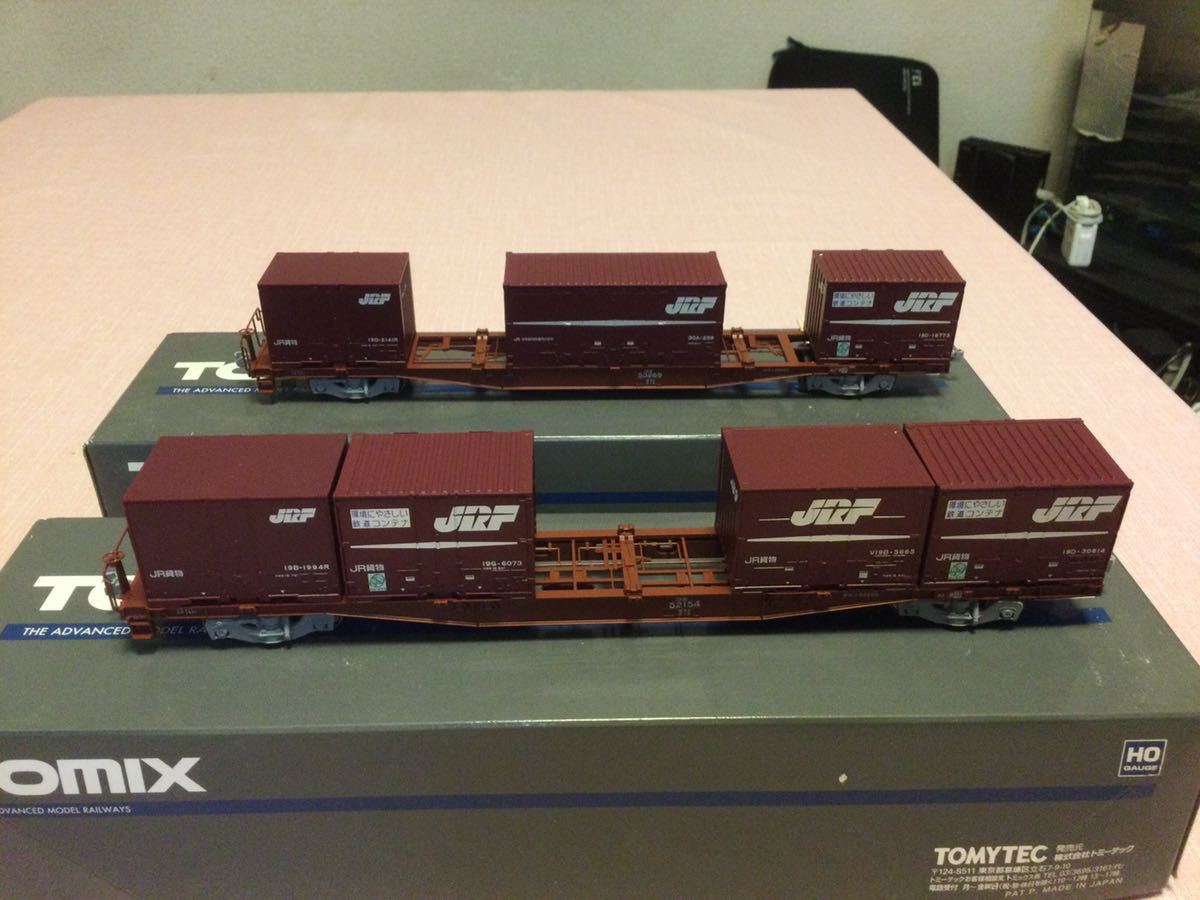 TOMIX HO-712 HO-713 コキ50000形 コンテナ車 コンテナ積載 4両セット