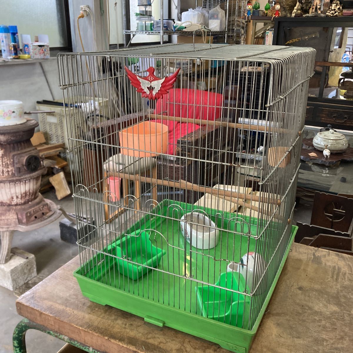 鳥 スクエアタイプ 鳥小屋 鳥カゴ ゲージ 2部屋 鳥かご ツイン鳥かご