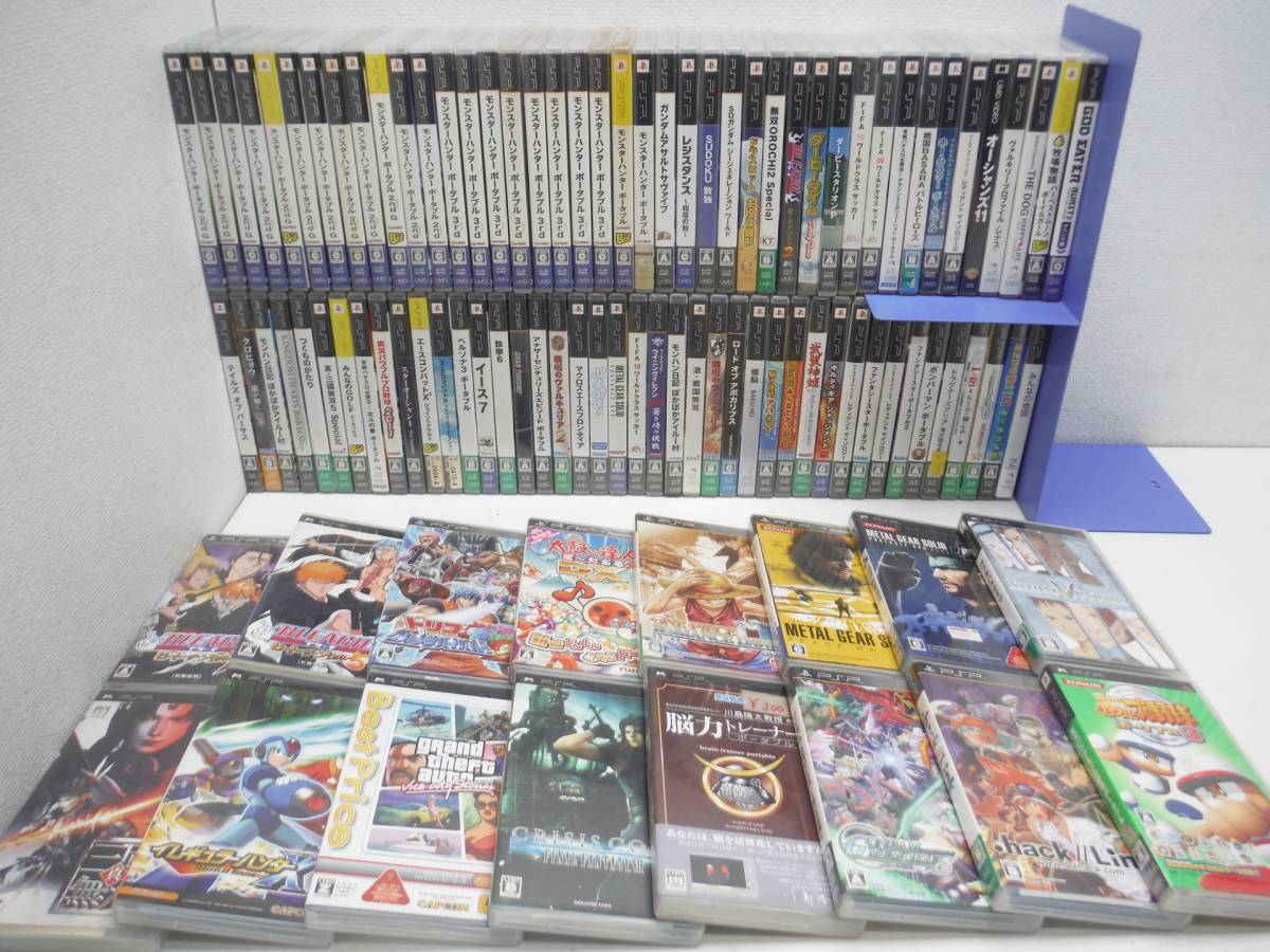 ジャンク SONY PSP ソフト 100本セット まとめて ※重複あり A(検:名作 レア メタルギア ガンダム モンハン 大量 まとめ