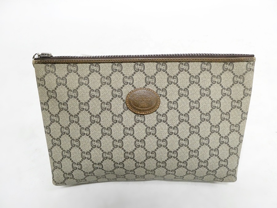 GUCCI Plus グッチ セカンドバッグ クラッチ GG柄 ヴィンテージ 02 67-526735-01 [Y] GUCCI plus グッチプラス セカンドバッグ GG柄