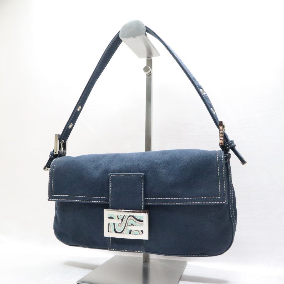 1円 ~【美品】FENDI フェンディ マンマバケット マーブル ハンドバッグ  