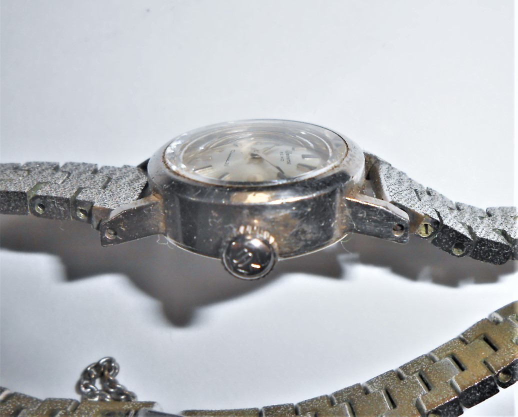 SEIKO Universe DIASHOCK 21J 手巻き腕時計 レディース 正常稼働 K14WG