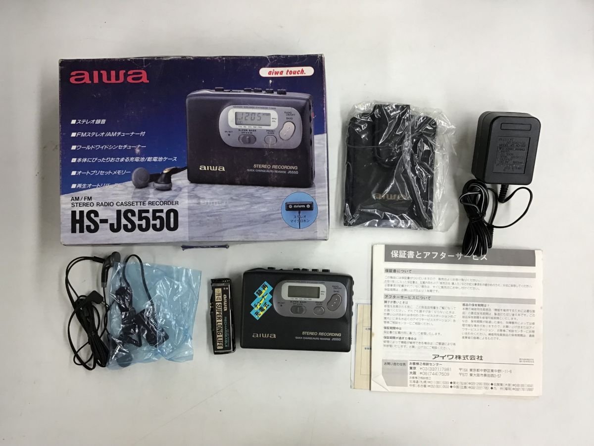 AIWA HS-JS550 アイワ ステレオ ラジオ カセットレコーダー◇現状品