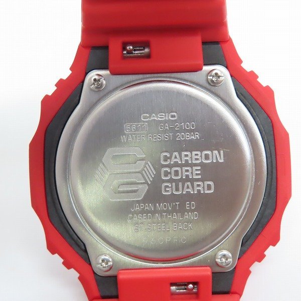 &frasl; GA-2100-4AJF カーボンコアガード G-SHOCK G-SHOCKカーボンコアガード Gショック （レッド 腕時計 レッド GA-2100-4AJF（アナログ腕時計）｜G-SHOCK（ジー CASIO メンズ GA-2100RRB-4AJF -靴 ジーショック 時計