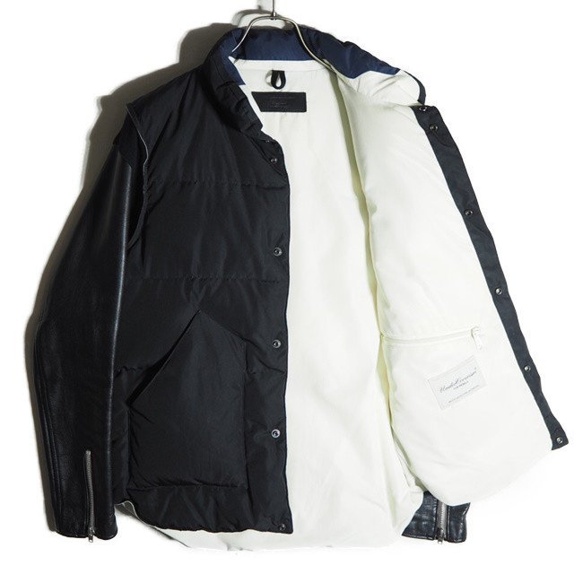 J5679z5 □UNDERCOVERISM アンダーカバー□ 08AW 袖レザー切替 ダウン  