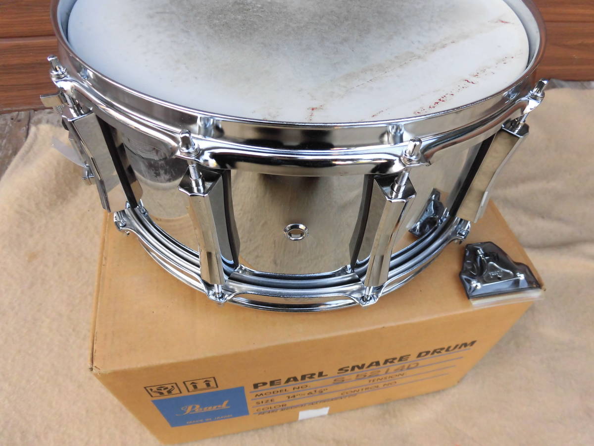 パール（Pearl）スネアドラム S-814D 14x6.5 10テンション 伸ばそ