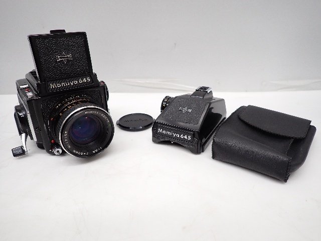 MAMIYA マミヤ 中判カメラ M645 1000S ボディ + MAMIYA-SEKOR C 80mm F2.8 PDプリズムファインダーS付き ∩ 68244-2