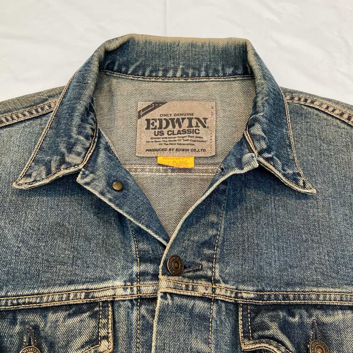EDWIN US CLASSIC エドウィン USクラシック デニムジャケット Gジャン 長袖 アウター メンズL(ジャケット、上着)｜売買さ ...