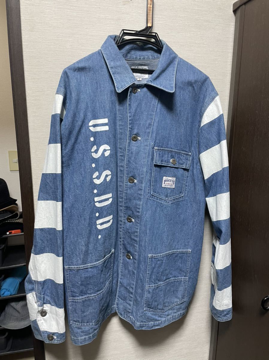 FUCT SSDD ファクト サイズL デニムカバーオール デニムジャケット USA 