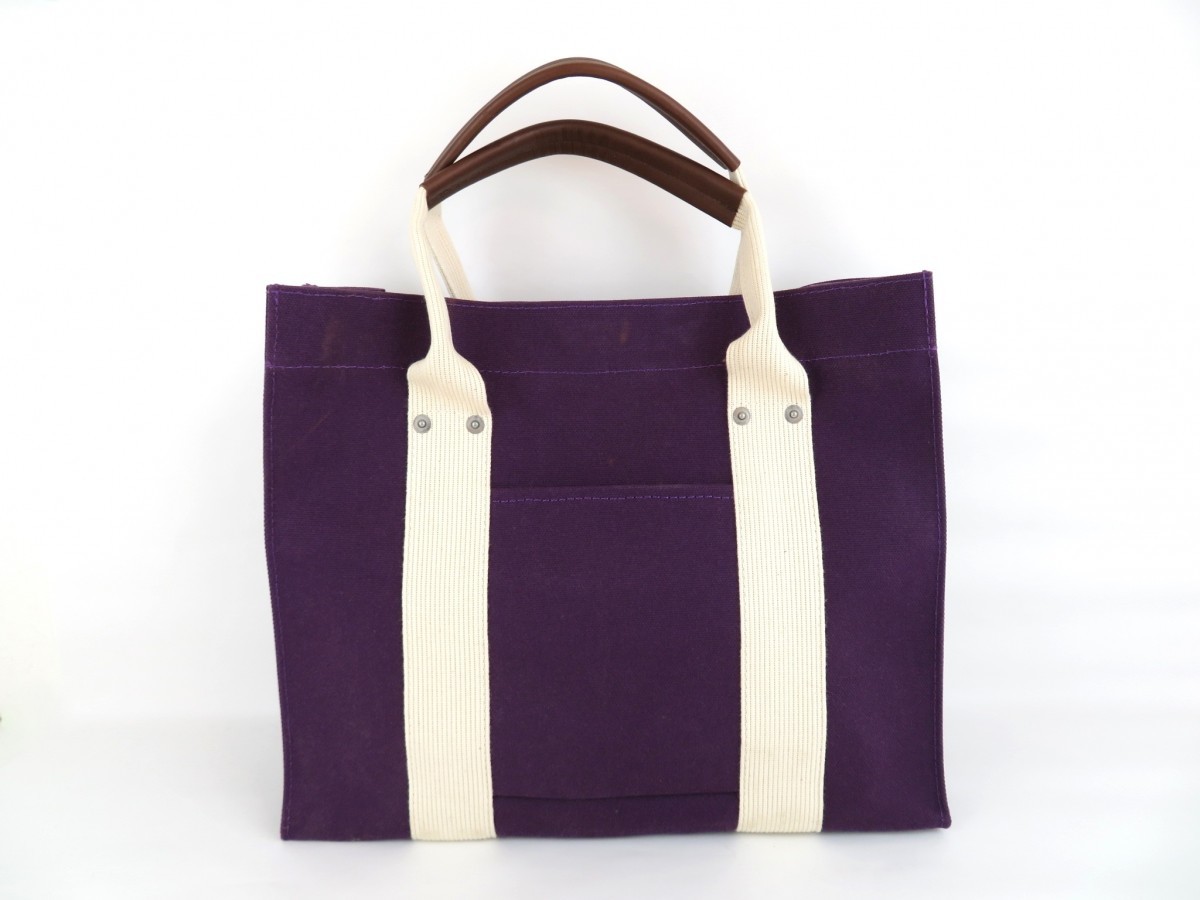 犬印鞄製作所紫色キャンバストートバッグ