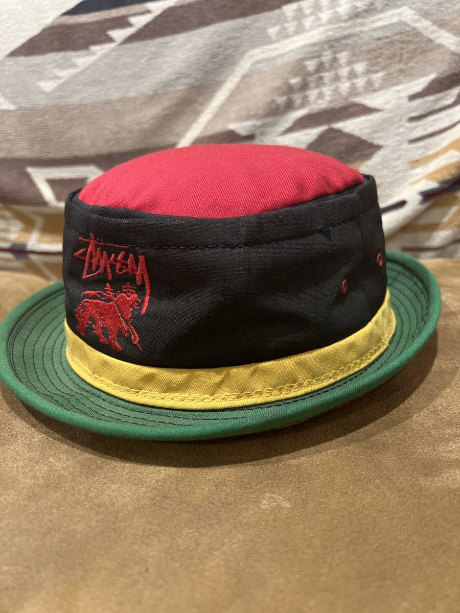 old Stussy ラスタカラー　ハット　美品　L 超激レア old stussy ラスタ ハット 激レア ステューシー オールド(帽子)｜売買